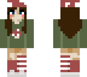 cottagecore mushroom outfit! brunette girl! :) <3