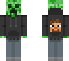 creeper with steve hoodie