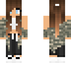cute camo girl with blue eyes