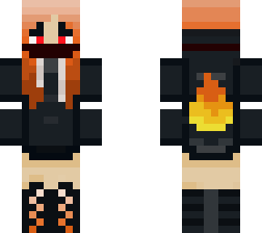 fire girl with mask