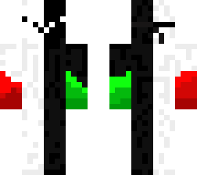 half white half black ender man
