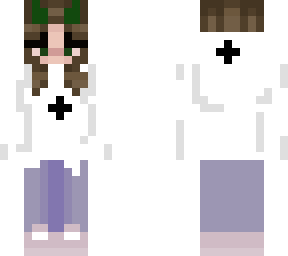 hoodie with the + icon and green horns