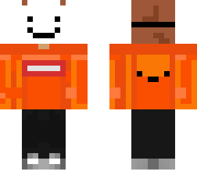 masked orange hoodie