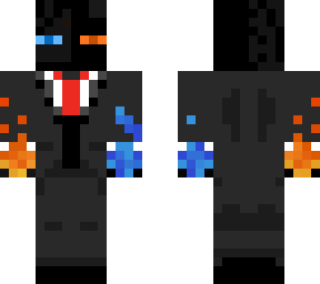 orange and blue enderman