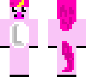pink unicorn with bright pink hair and tail