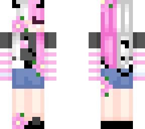 pink white devil girl