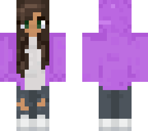 purple hoodie girl