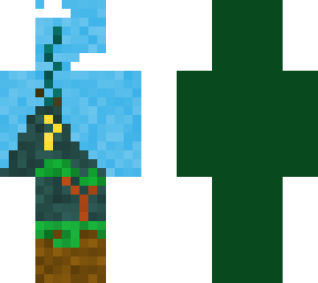 savanna volcano pixel art ( my first )