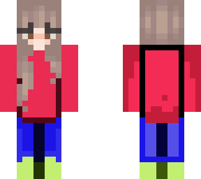 skin base (red: upper body; blue: body down; green: feet)