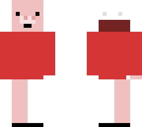 white monster-pig with a hoodie thing