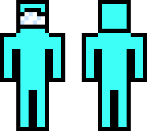among us character (cyan)