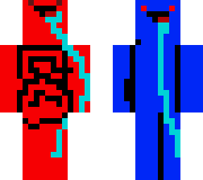 angry noob blue and red