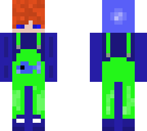 blue and green boy