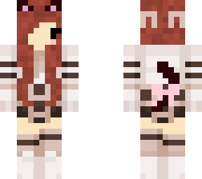 brown hair cat girl boba dress