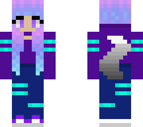 cute neon wolf girl