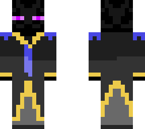 enderman in blue and gold suit