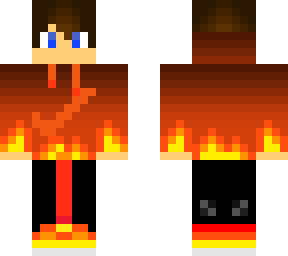 fire burning boy