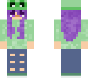 frog girl w lavandar hair
