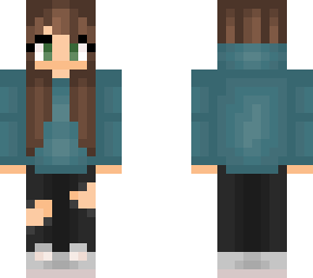 girl cyan hoodie