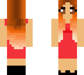 girl in red dress