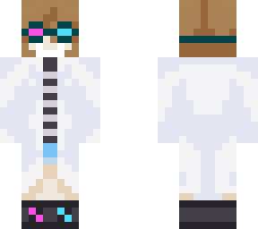 grinning scientist gal