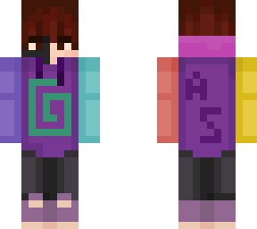 karl but darker hair and half enderman