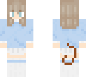 powder blue dirty blonde cat girl