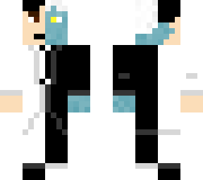 simple two-face (black and white suit)