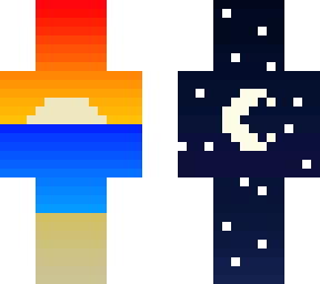 sunset and night