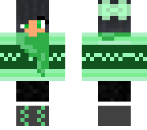 winter aphmau but green