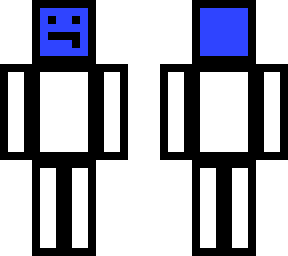 blue face square