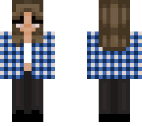 blue flannel girl