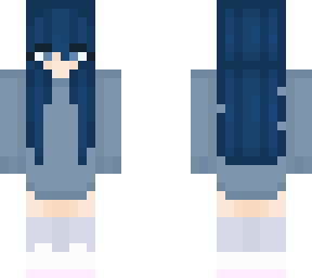 blue girl with different eyes