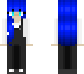 blue haired girl