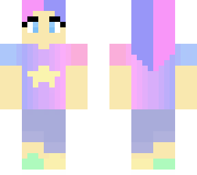 blue pink girl