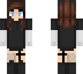 brunette girl in black sweater