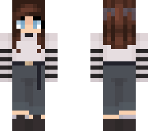 brunette girl in jeans and longsleeves