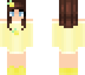 brunette girl in lemon themed clothes