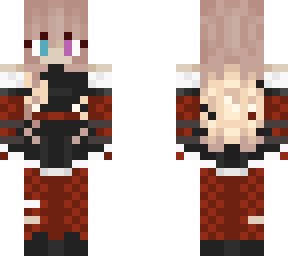 cute girl in red and black