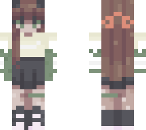 girl, green, cute
