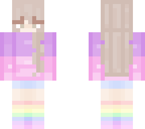 girl in comfy clothes but with different front hair