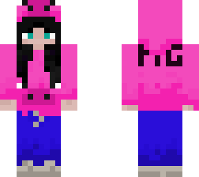 girl in pig hoodie