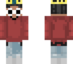 me with red sweatshirt