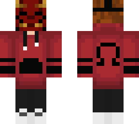 oni masked red hoodie boy v3