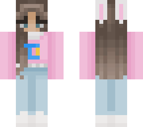 pink fit with bunny ears