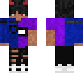 purple shirt with denim (first skin)
