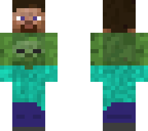 zombie carrying steve head