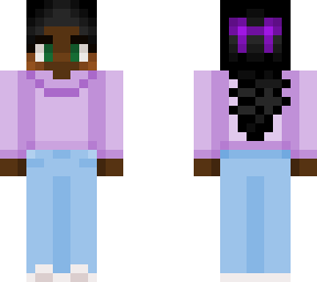 bean in purple sweater
