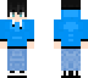 blue hoodie boy