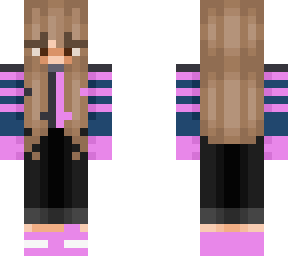 cute girl with pink and blue stripped shirt.